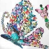 Tondiamo 120 Pcs Acrylic Butterfly Beads for Pens Bulk Cute Colorful Transparent Fancy Acrylic Bead for Beaded Pen Necklace Brac