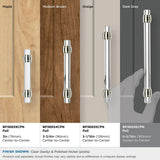 Amerock | Cabinet Pull | Clear/Polished Nickel | 6-5/16 Inch (160 Mm) Center To Center | Glacio | 1 Pack | Drawer Pull | Drawer