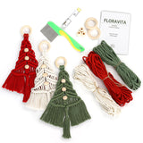 FLORAVITA Macrame Kit for Beginners with Step-by-Step Video Tutorials Christmas Tree Craft Starter Kit for Adults Kids DIY Wall