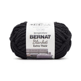 Bernat Blanket Extra Thick Coal Yarn - 1 Pack of 600g/21oz - Polyester - 7 Jumbo - Knitting, Crocheting, Crafts & Amigurumi, Chu