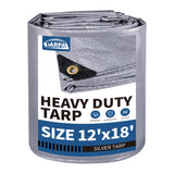 TARPAL 12x18 tarp,Heavy Duty Tarp 14mil Silver Reflective Tarps Waterproof with Grommets and Reinforced Edges UV Protection,Tear