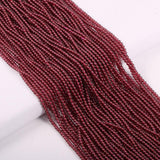 110pcs 3mm Natural Red Garnet Stone Loose Round Beads Gemstone Smooth Samll Spacer Beads for jewerly Making Bracelet Necklace