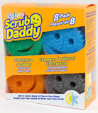 Scrub Daddy 8 Sponge Set, Colors, ScratchFree Sponges for Dishes & Home, Odor Resistant Scrubbers, Soft in Warm Water Firm in C