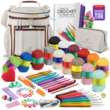 Crochet Kit for Beginners Adults and Kids - Beginner Crochet Kit for Adults with Step-by-Step Video Tutorials, Amigurumi and Cro
