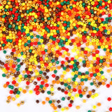 DECYOOL 4mm Fall Beads, 1500Pcs Fall Thanksgiving Beads 4mm Autumn Glass Seed Bead Tiny Pony Round Bead for Bracelet Necklace Ea