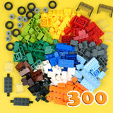Pasacho 320-Piece Building Blocks Set, Creative Classic Bulk Bricks Toy, Wheels and Axle Car Accessories, Compatible with All Ma