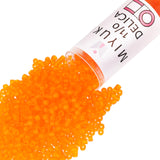 Miyuki Delica Seed Beads - Size 11/0 (1.6 mm), DB0744, Matte Transparent Orange, 7.2 g, Approx. 1440 Beads, Made in Japan