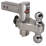 TRIMAX TRZ6AL 6 Premium Aluminum Adjustable Hitch with Dual Hitch Ball and T5 Receiver Lock