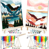 BAISITE Paint by Numbers Kit for Adults Beginners,12 Wx16 L 2 Pack Canvas for Painting Kits for Adults in Colorful Box 1112 Alre