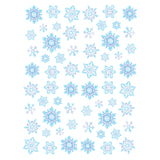 Beistle 4-Sheet Snowflake Stickers, Blue/Grey/White Winter Season Decorations, Snowy Decor & Festive Holiday Crafts, 15 Snowflak