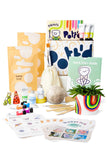 Pottd Air Dry Clay for Adults. Beginners Home Pottery Kit for Adults. DIY Crafts Includes: Air-Dry Clay, Tools, Paints, Brushes