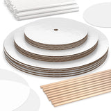 BluShore Cake Boards Tiering Kit - Cake Board 10 Inch, 8 Inch, and 6 Inch (5 Pieces Each) With Parchment Paper Rounds, Wooden Do