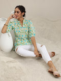 Libas Women'S Cotton Floral Regular Kurti (29615 Off White Off White L