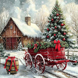 Christmas Diamond Art Kits for Adults, Christmas Tree Diamond Painting Kits, 5D Round Full Drill Winter Diamond Art Crafts for H