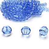Chengmu 6mm Rondelle Glass Beads for Jewelry Making, Faceted Briolette Crytal Spacer Beads for Bracelet Necklace Earring, Light