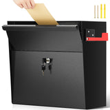 Yaocom Extra Large Wall Mount Mailboxes for Outside 15.35 x 15 x 7 Inches Locking Security Mail Box Galvanized Steel Wall Mailbo