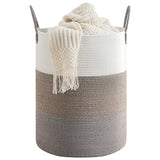 CLHMILY&Z 100L Laundry Basket Round Storage Rope Basket - 18.1x24 Inches - Laundry Hamper in Bedreoom and Mutil Storage Bin for