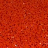Miyuki Half Tila Beads - 2 Hole Rectangle Beads, 5x2.3x1.9 mm, 5 Grams Glass Beads Orange (HTL406)