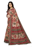 Tamaira Fashion Women'S Hand Painted Pure Cotton Saree Without Blouse Piece(11200_Beige&Dustypink)