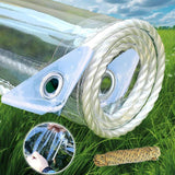 ZGLCQSGY Clear Tarps Heavy Duty Waterproof 4.5' X 6.5' Clear Vinyl Tarp with Grommets Tent Transparent Cover 14 Mil Plastic Tarp