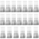 Creatrill 100 Pcs Silver Mini Tassels 13cm/5 Inch with Loops for Bookmarks, Jewelry Making, DIY Projects