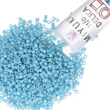 Miyuki Delica Seed Beads - Size 11/0 (1.6 mm), DB0218, Opaque Light Blue Luster, 7.2 g, Approx. 1440 Beads, Made in Japan