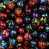 ANCADN 16mm Acrylic Beads 100pcs Dark Color Beads Black&&Navy Round Spacer Loose Beads for Halloween DIY Jewelry Making (Black&D