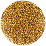 Bala&Fillic Golden Color 4mm Seed Beads About 1200pcs/100Grams in Bag, 6/0 Glass Craft Beads for Making Bracelet and Necklace (G