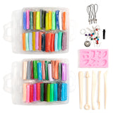 Cousin DIY DIY Polymer Clay Jewelry Making Kit with Case, Tools, Molds, Acccessories and 50 Colors, Multicolor