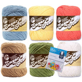 Lily Sugar'n Cream 100% Cotton Yarn 6-Pack Bundle with Bella's Crafts Stitch Markers (Mandala Mix)