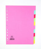 Elba, File Dividers A4, 10 Part, Assorted, 1 Sets
