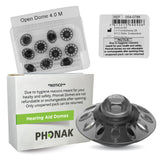 Phonak Open 4.0 Dome Medium (0.35 inch=9mm) 10 Domes, Genuine OEM Switzerland Replacement by Sonova, Hearing Aid Domes for Phona