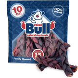 ValueBull USA Collagen Braid Beef Large Dog Chews, Thick 6 Inch 10 Count - Natural Glucosamine & Chondroitin for HIPS, Joints, S
