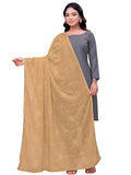 Cloric Fashion Pure Cotton Floral Phulkari Embroidered Dupatta With 4 Side Lace Border For Women (Chiku, Free Size)