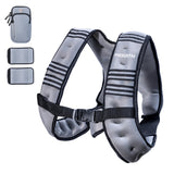 PACEARTH Weighted Vest,4lb/6lb/10lb/12lb/16lb/20lb/25lb/30lb Weight Vest with Reflective Stripe, Body Weight Vests Adjustable fo