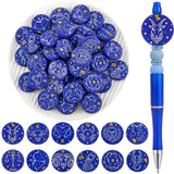 Silipull 40 Pcs Zodiac Silicone Focal Beads for Pens Silicone Beads Bulk for Keychain Making DIY Gift Necklace Bracelet Jewelry
