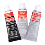AMACO Rub n Buff Wax Metallic Finish Grey Kit Ebony Silver Leaf and Pewter 15ml Tubes Versatile Gilding Wax for Finishing Fu