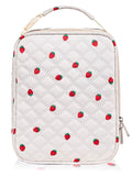 TuErCao Cute Strawberry-Print Lunch Box Kids for School, Compact Reusable Tote LunchBox for Girls for School, Office, Picnic, Li