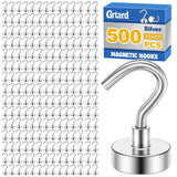 Grtard 500Pack Magnetic Hooks Heavy Duty, 25LBS Neodymium Magnet Hooks for Cruise, Strong Magnetic Hooks for Hanging, Magnets wi