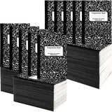 Resurhang 100 Pack Wide Ruled Composition Notebooks Bulk A5, Black