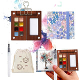 Mini Paint Palette Travel Kit - Mini Travel Watercolor Palette Set, Pocket Artist Water Color Travel Set with Colours, Watercolo