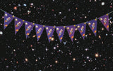 Funcart Space Theme Happy Birthday V Shape Banner