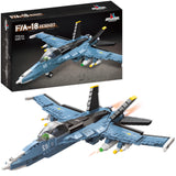Apostrophe Games F/A-18 Hornet Fighter Jet Building Block Set - 772 Pcs - F-18 Air Force Jet Building Block Plane Toy for Kids O