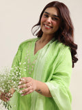 Libas Women'S Cotton Blend Kurta Set (400391 Green L