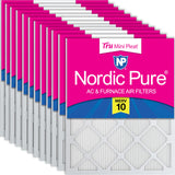 Nordic Pure 20x25x1M10MiniPleat-12 Mini Pleat MERV 10 AC Furnace Air Filters, 20-Inch x 25-Inch x 1-Inch, 12-Pack