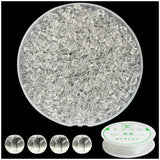 ZHFMLY 600pcs 6MM Transparent Glass Beads Handcrafted Round Lampwork Smooth Loose Bracelet Beads for DIY Jewelry Making