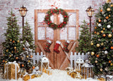 LYCGS 7X5ft Christmas Backdrop for Photography - Trees, Snow, Xmas Gifts Backgrounds & Party Decorations - X-164