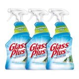 Glass Plus Glass Cleaner, 32 fl oz Bottle, MultiSurface Glass Cleaner (Pack of 3)
