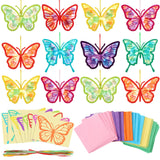 Eersida 32 Pcs St. Patrick s Day Suncatchers Paper Craft Set DIY Shamrock Four Leaf Clover Shaped Stained Glass Tissue Paper Ki