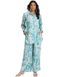 Libas Womens Printed Silk Blend Co-Ord Set For Women